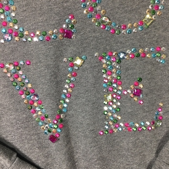 Sweatshirt BONGO LOVE Sequin Size Med - Picture 13 of 13